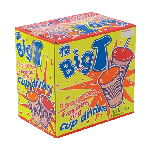 Big Time Assorted Sugar Free Cup Drinks 12x200ml