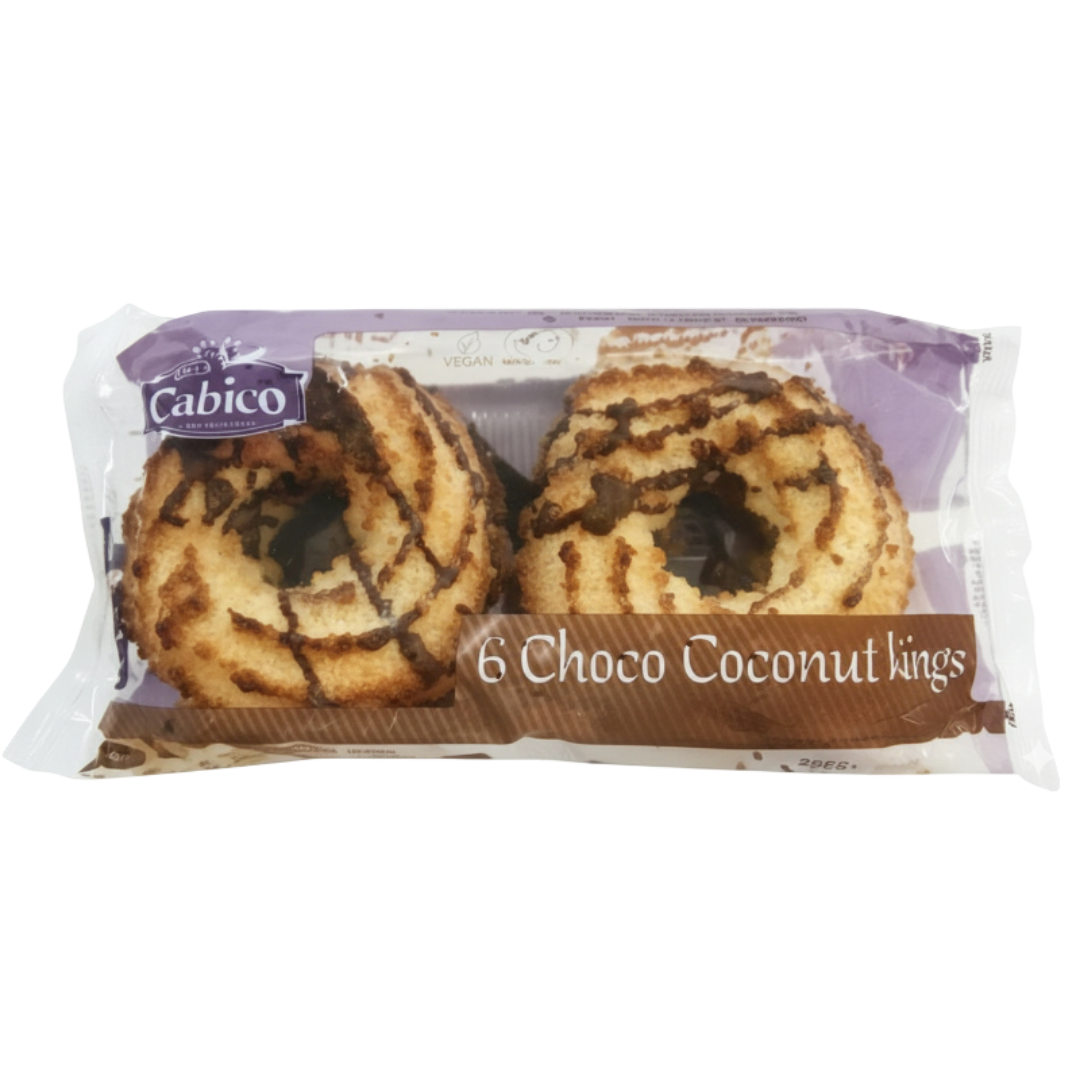Cabico 6 Choco Coconut Rings 16x200g UNIT PRICE £1.12 (RSP £1.79 POR 37%)