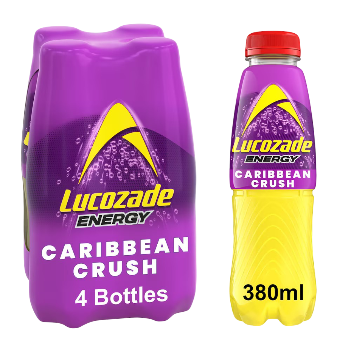 Lucozade Energy Carribbean Crush 6x4x380ml UNIT PRICE £2.41 (RSP £3.50 POR 18%)