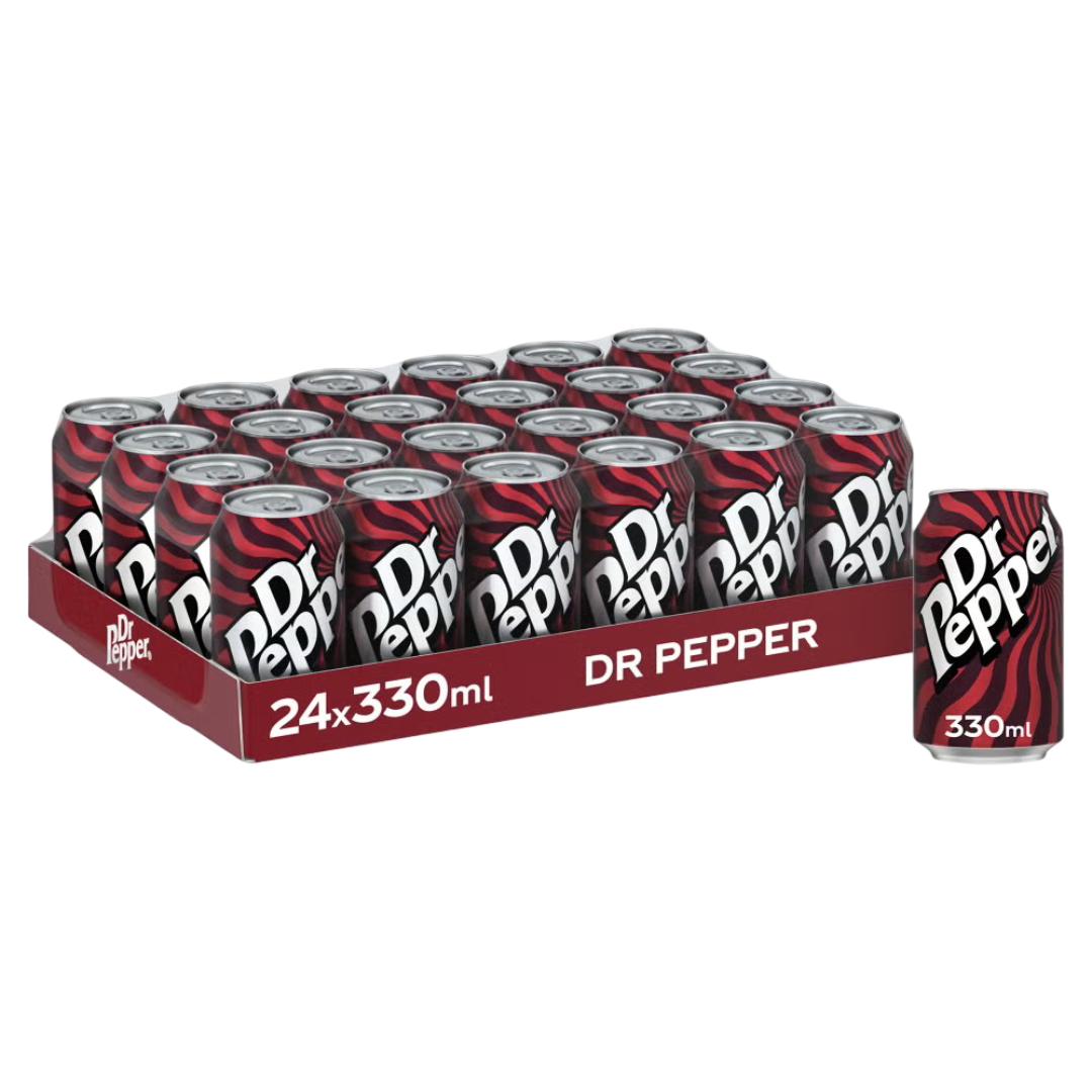 Dr Pepper 24x330ml UNIT PRICE 78p (RSP £1.29 POR 31%)