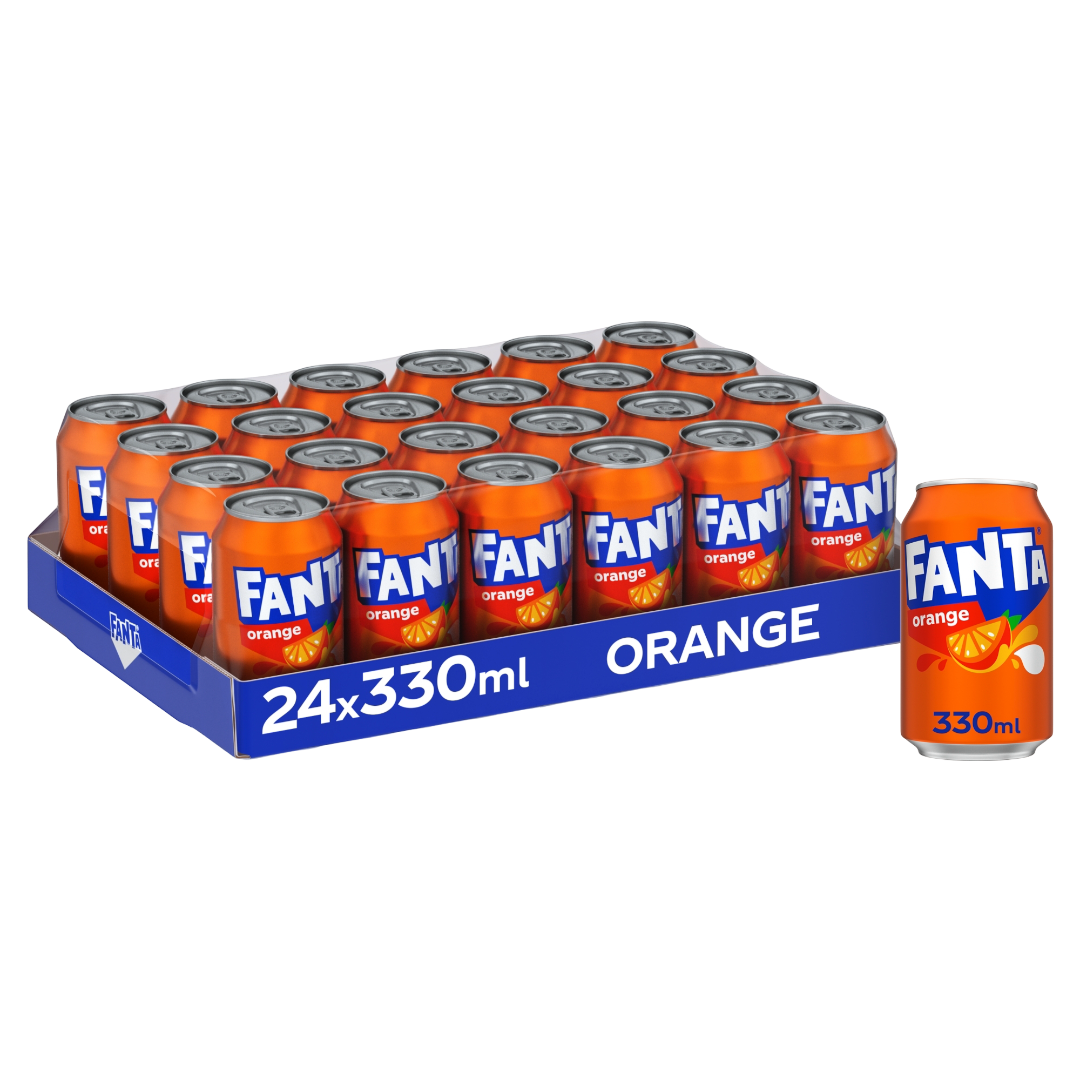 Fanta Orange 24x330ml UNIT PRICE 78p (RSP £1.29 POR 31%)