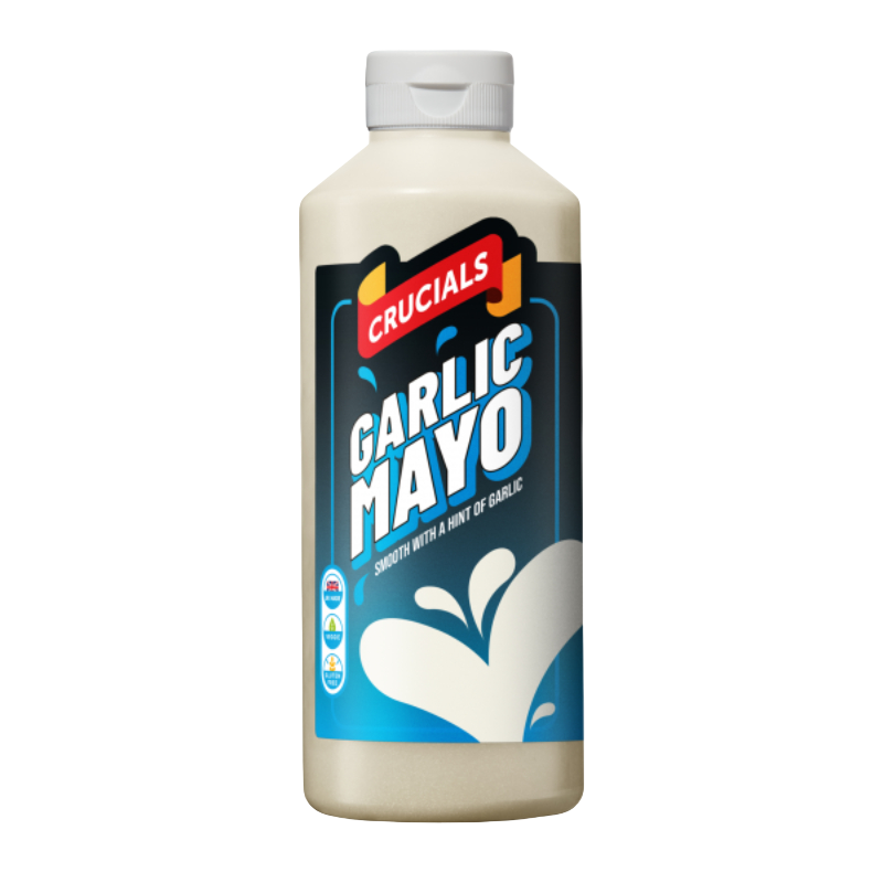 Crucials Garlic Mayo 12x500ml UNIT PRICE £1.18 (RSP £1.50 POR 22%)