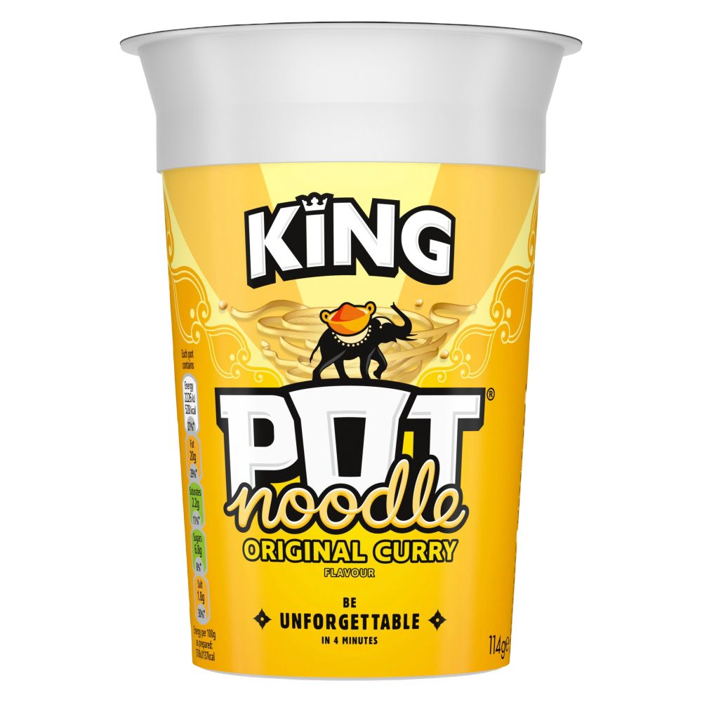 King Pot Noodle Original Curry 12x114g UNIT PRICE £1 (RSP £1.50 POR 33%)