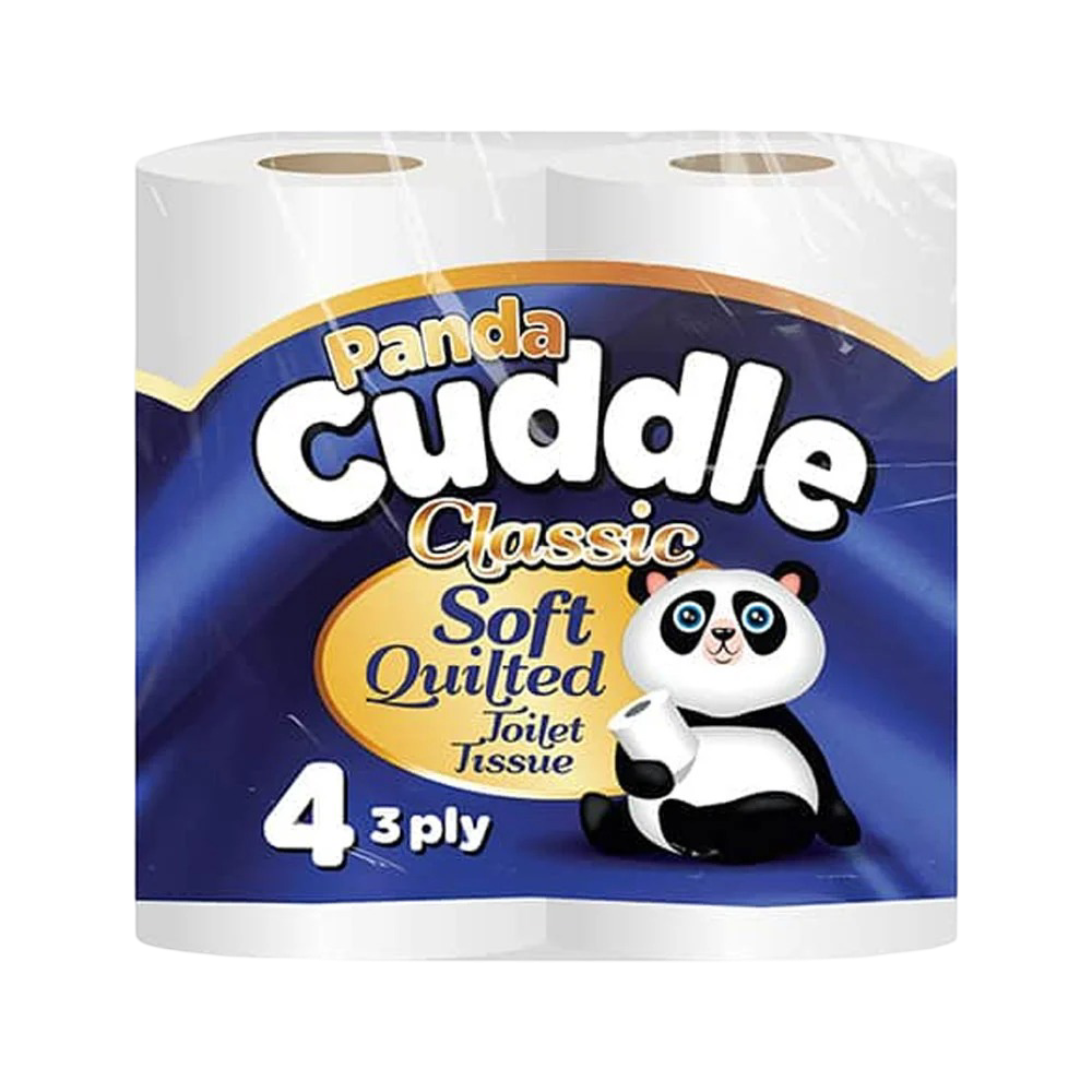Panda Cuddle Classic 3ply Toilet Rolls 4pk