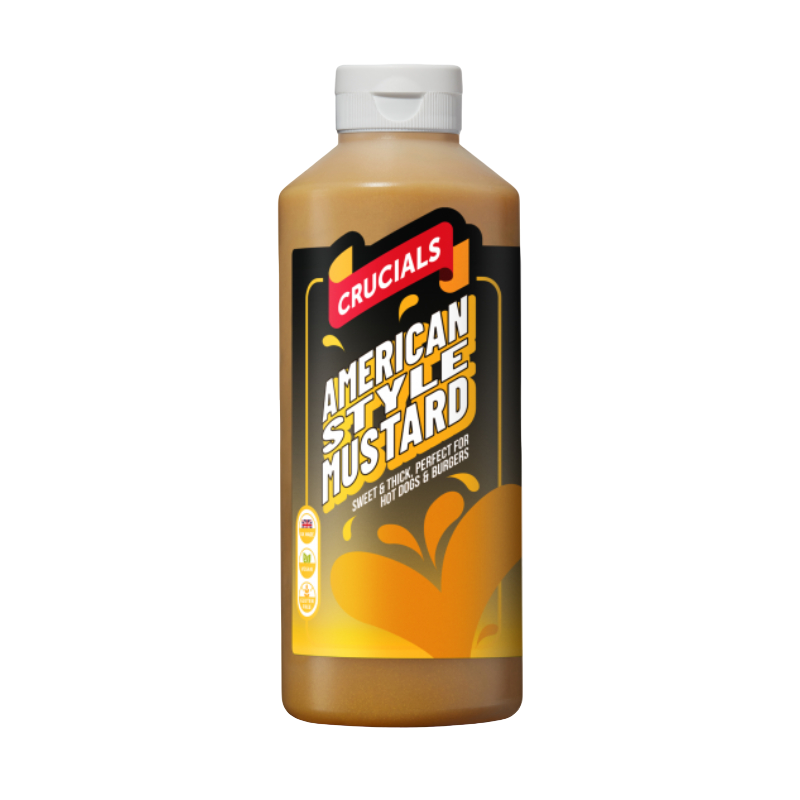 Crucials American Style Mustard 12x500ml UNIT PRICE £1.18 (RSP £1.50 POR 22%)