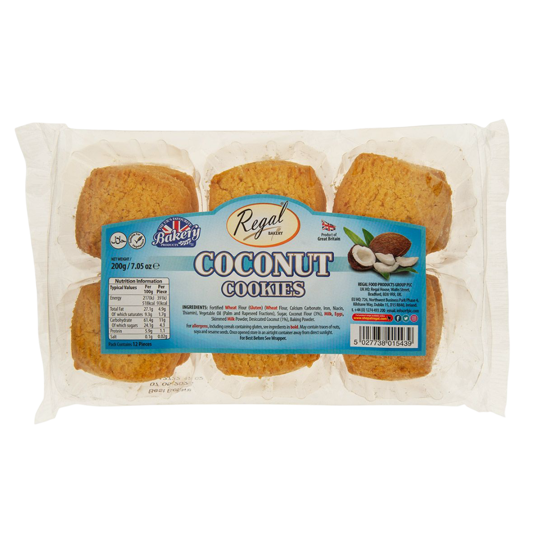 Regal Handmade Coconut Cookies 8x12pk UNIT PRICE £1.12 (RSP £1.60 POR 30%)