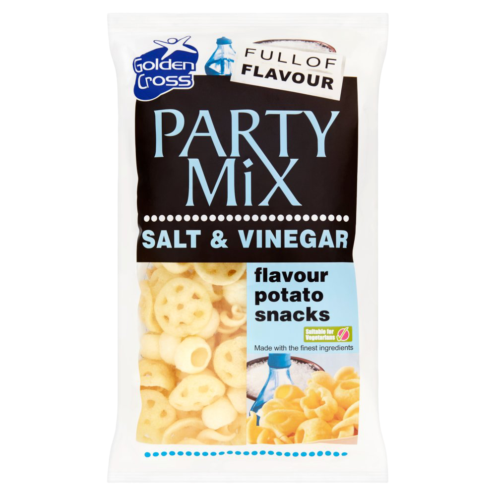 Golden Cross Party Mix Salt & Vinegar Flavour Potato Snacks 12x125g