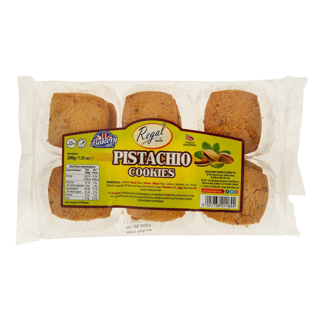 Regal Handmade Pistachio Cookies 8x12pk UNIT PRICE £1.12 (RSP £1.60 POR 30%)