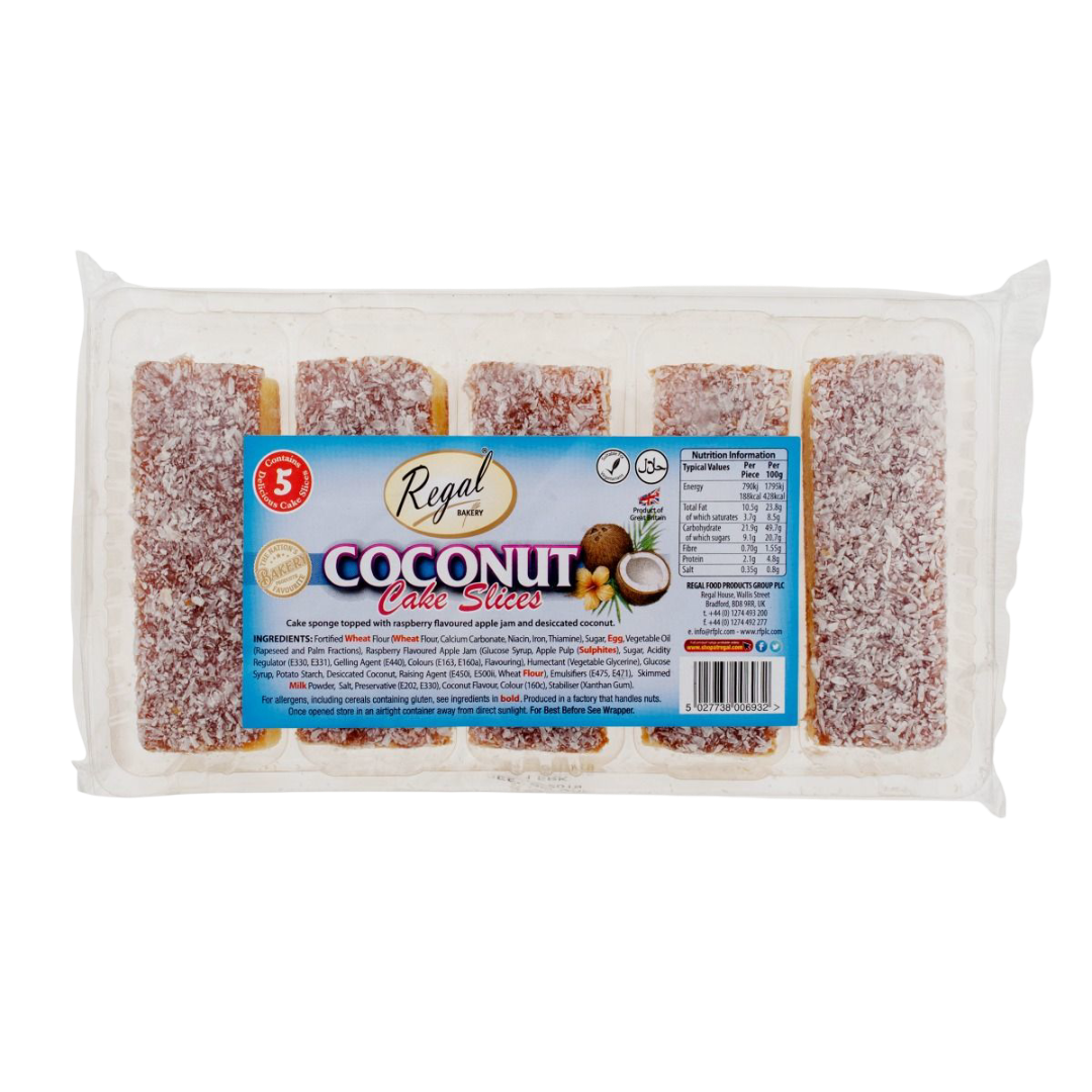 Regal Coconut Cake Slices 11x5pk UNIT PRICE £1 (RSP £1.49 POR 33%)