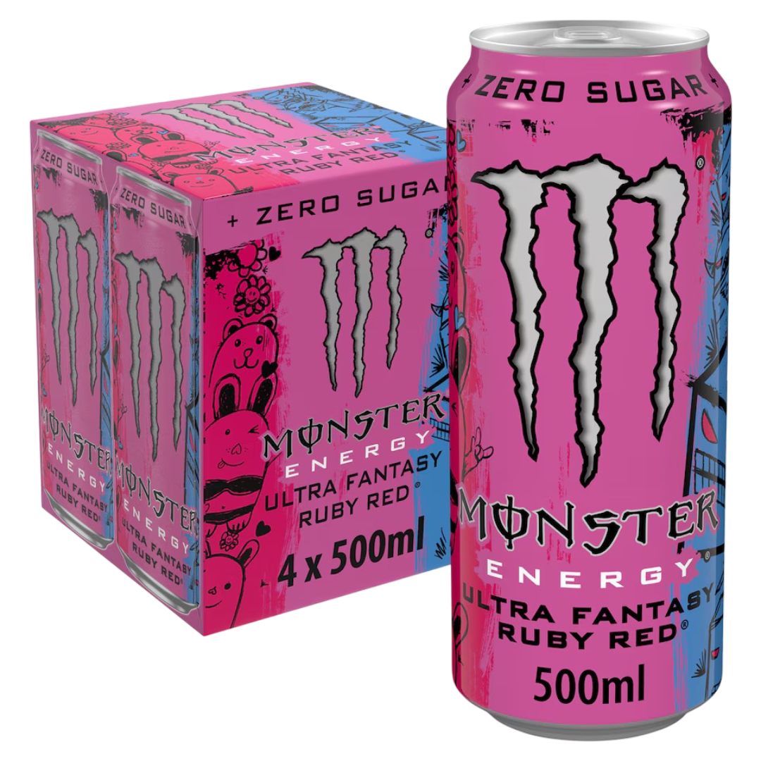 Monster Ultra Fantasy Ruby Red 6x4x500ml UNIT PRICE £3.49 (RSP £5.49 POR 24%)